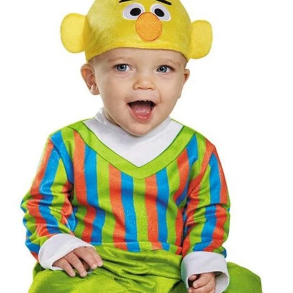 Sesame Street Elmo Striped Costume - Blue, Green, Yellow